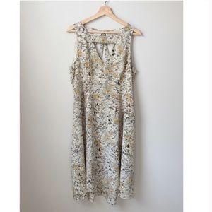 Anthropologie Moulinette Soeurs Fan Cut Ibris Daisy Silk Dress | Women's 12